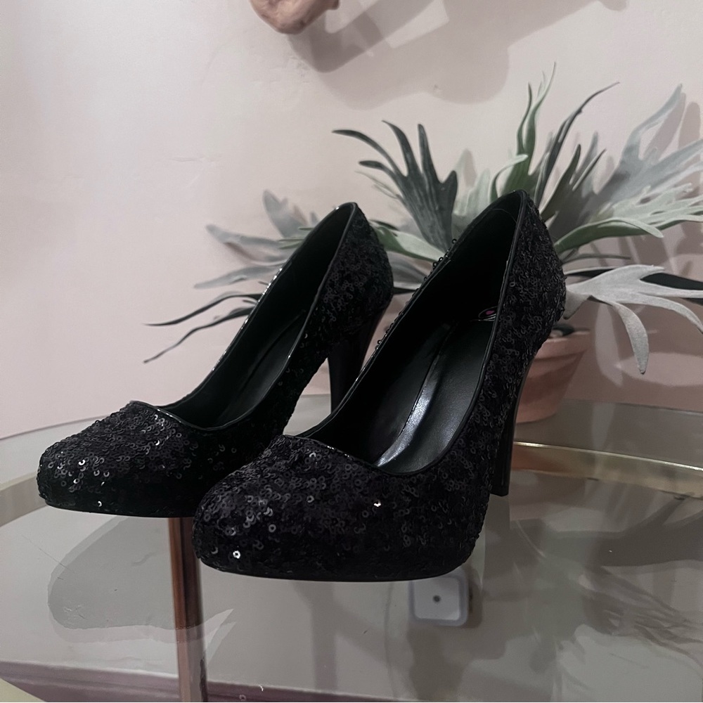 Sequin Delicious Womens Glossy Closed Toe Dres Platform Pump Women Stiletto Heel